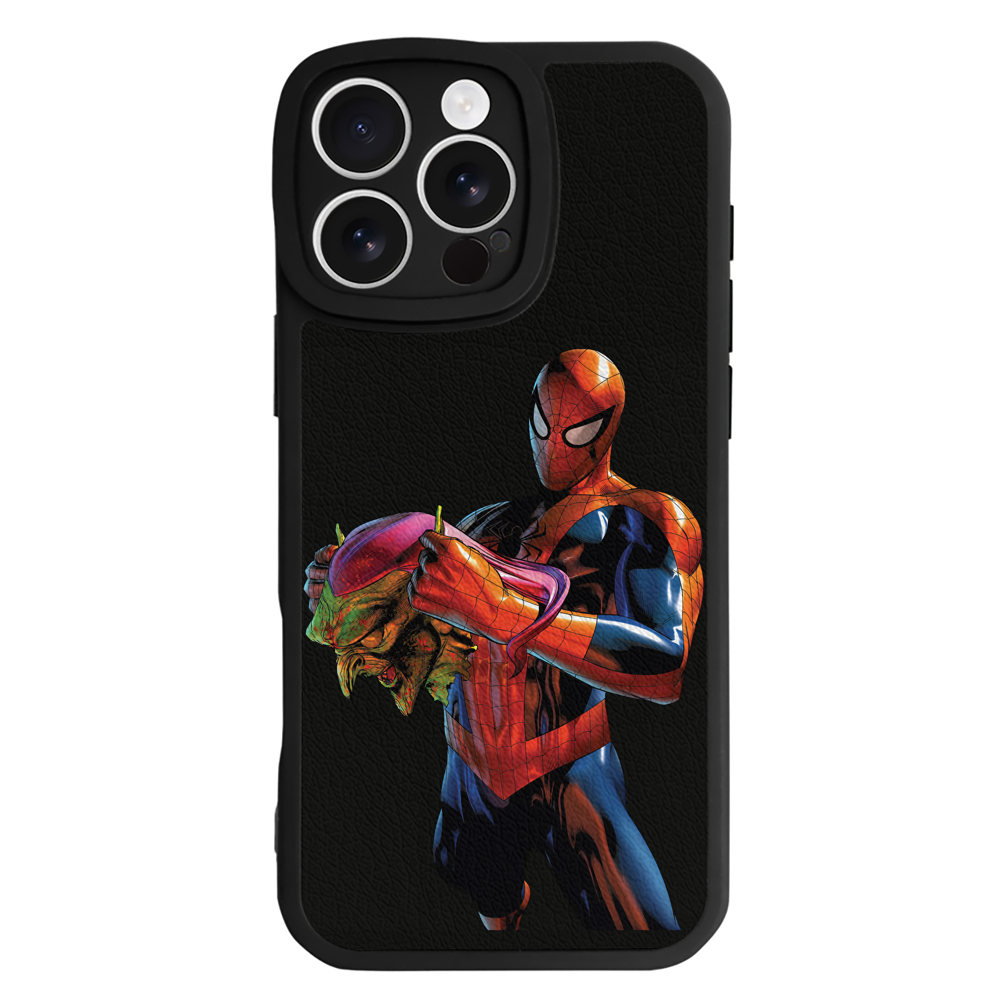 Spider Man スパイダーマン 【iPhone 16シリーズ対応】シリコンスマホケース（レザー調） 材質：シリコン